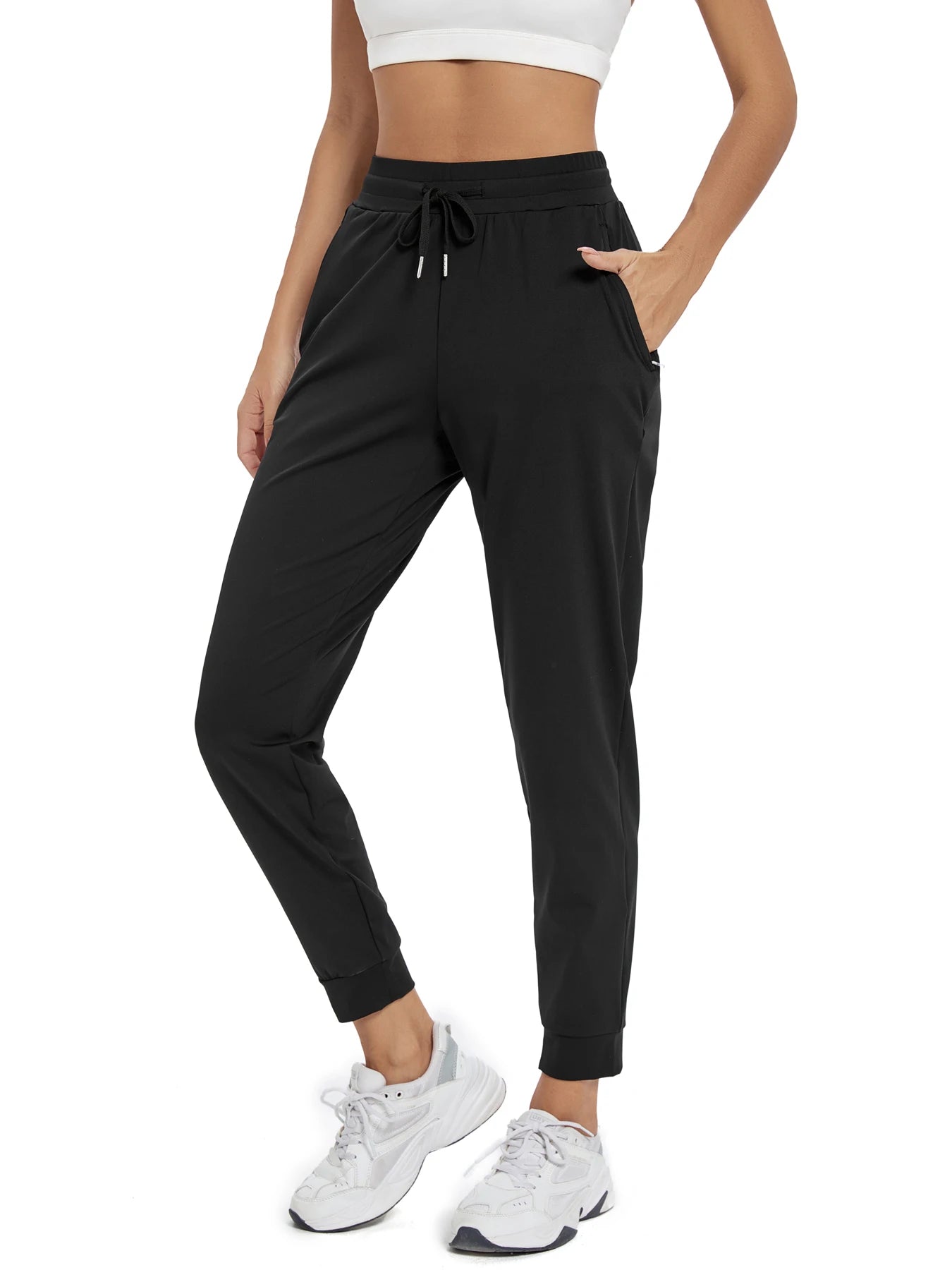 Fujian CN Women's High Waist Joggers With Pockets Yoga Pants