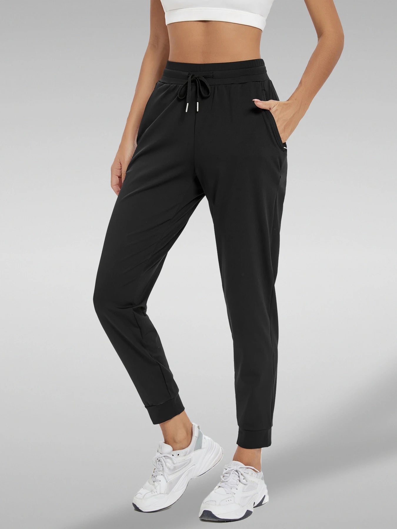 Fujian CN Women's High Waist Joggers With Pockets Yoga Pants