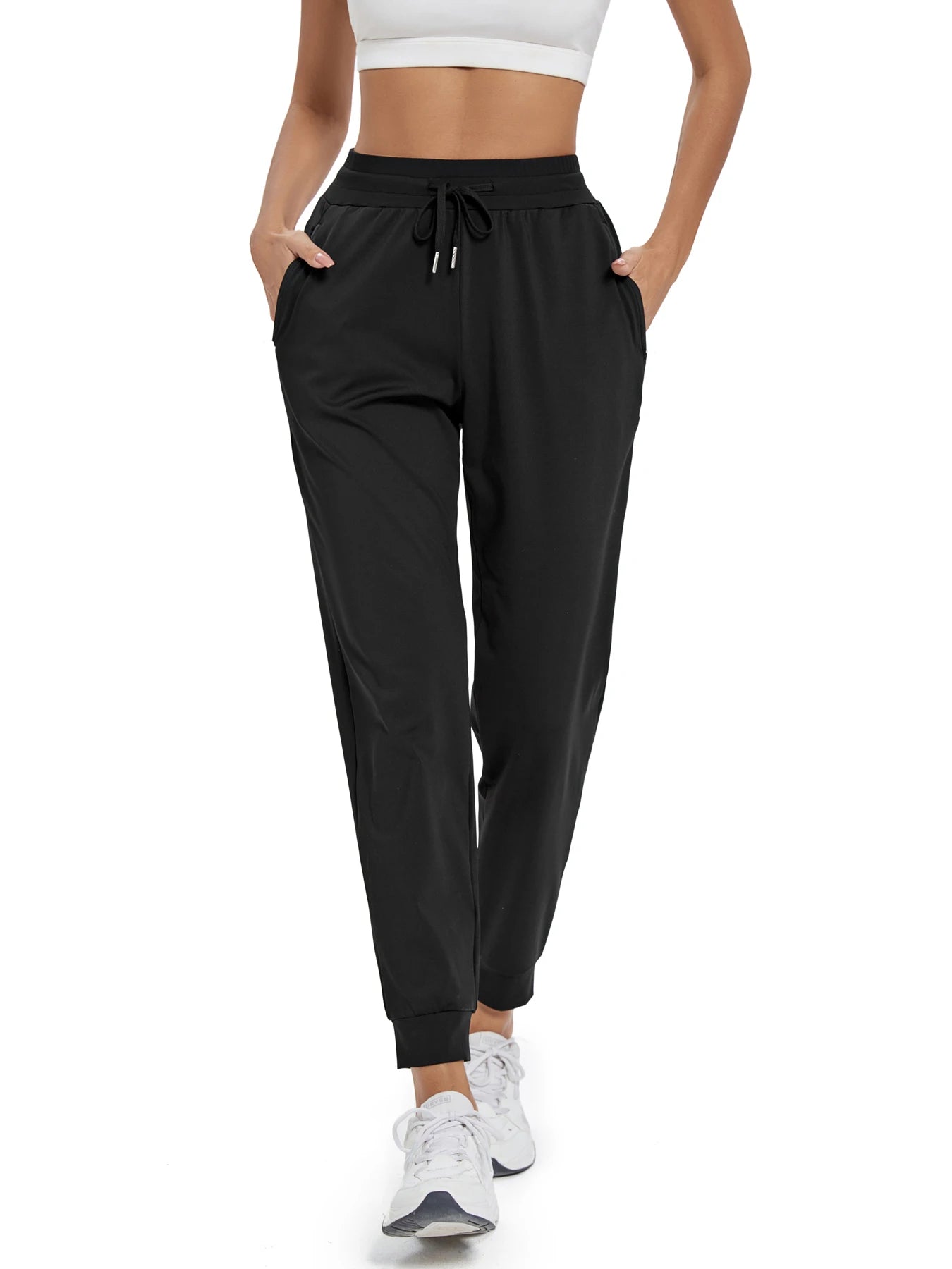 Fujian CN Women's High Waist Joggers With Pockets Yoga Pants
