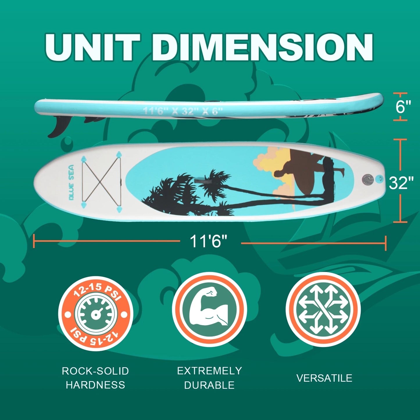 CADALENE Portable Inflatable Stand Up Paddle Board Full Kit - Mr. Oliver's Market