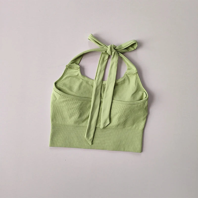 Quick Dry Strapless Sports Bra Women Yoga Crop Top