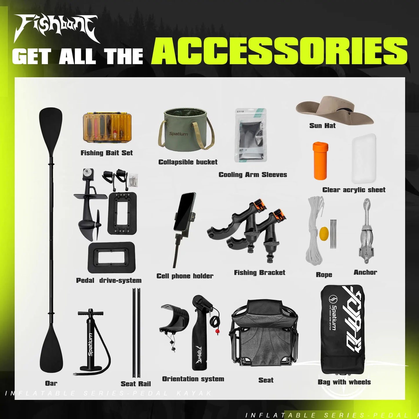 Spatium Fishing Kayak Pedal Drive Sit-On-Top Power System - Mr. Oliver's Market