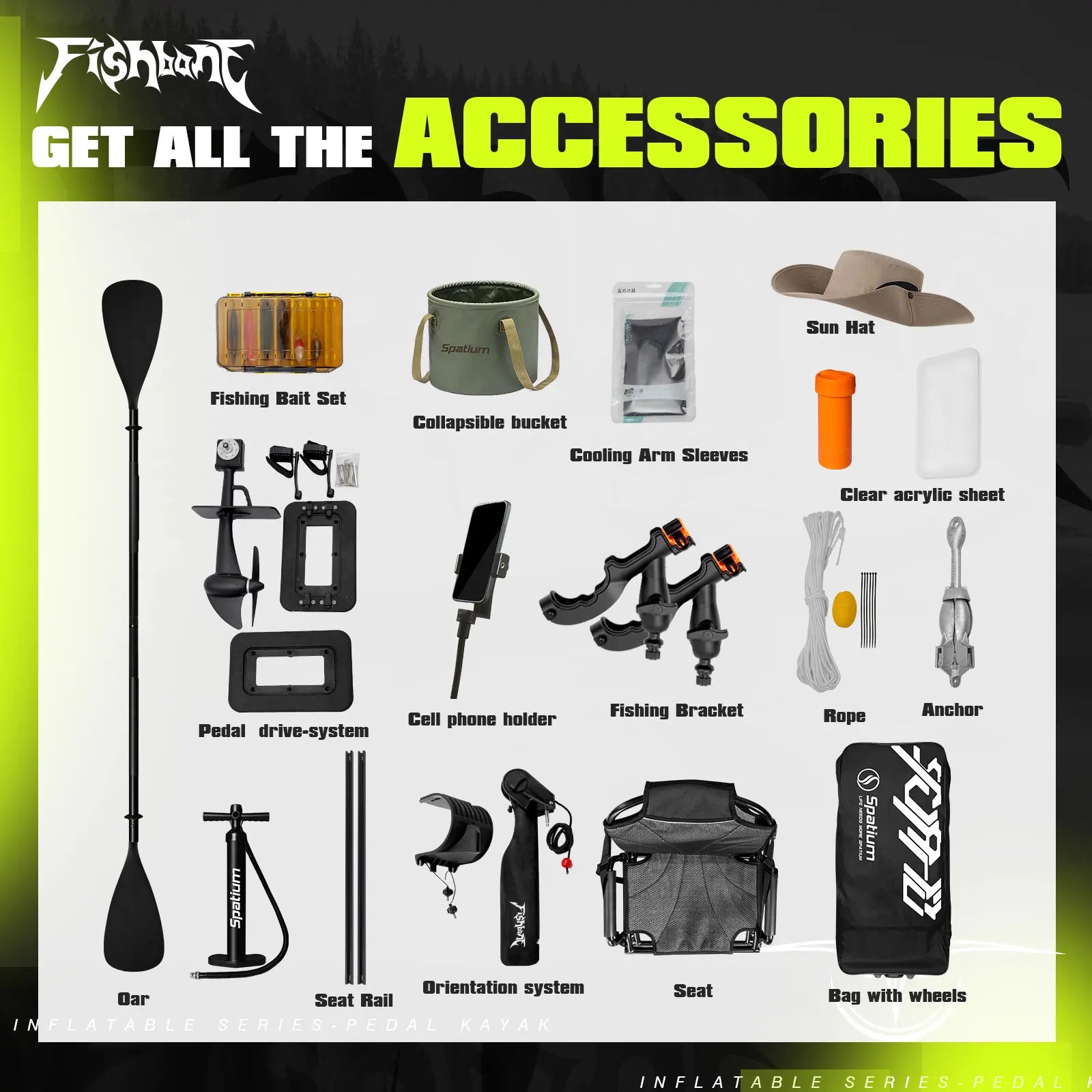 Spatium Fishing Kayak Pedal Drive Sit-On-Top Power System - Mr. Oliver's Market