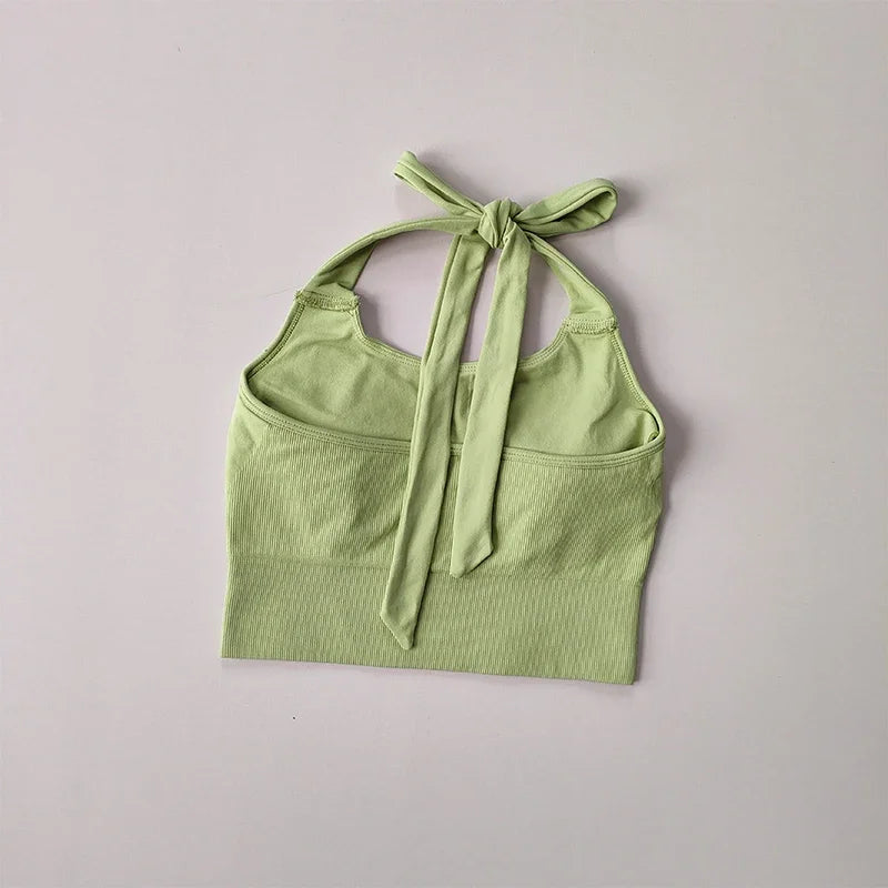 Quick Dry Strapless Sports Bra Women Yoga Crop Top