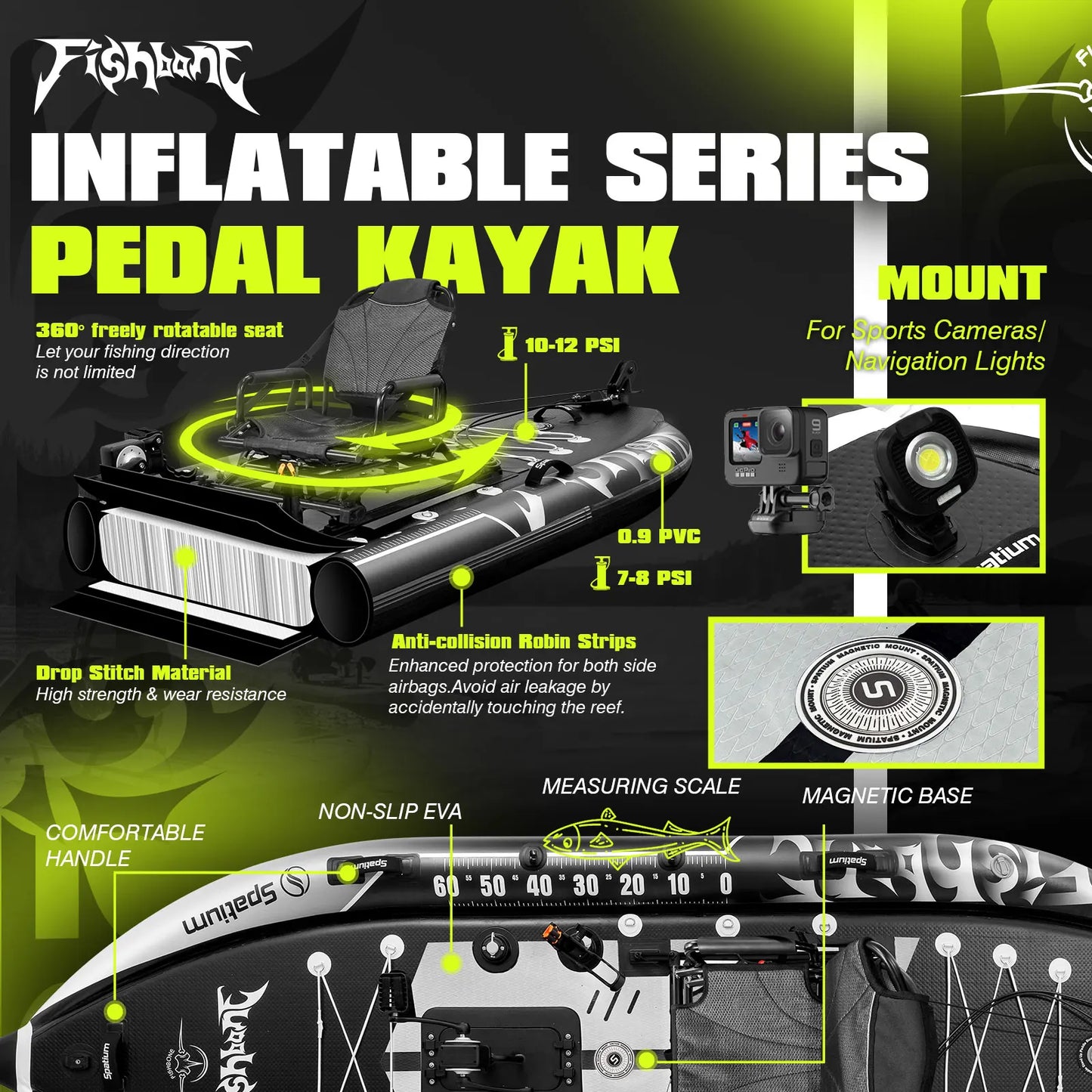 Spatium Fishing Kayak Pedal Drive Sit-On-Top Power System - Mr. Oliver's Market