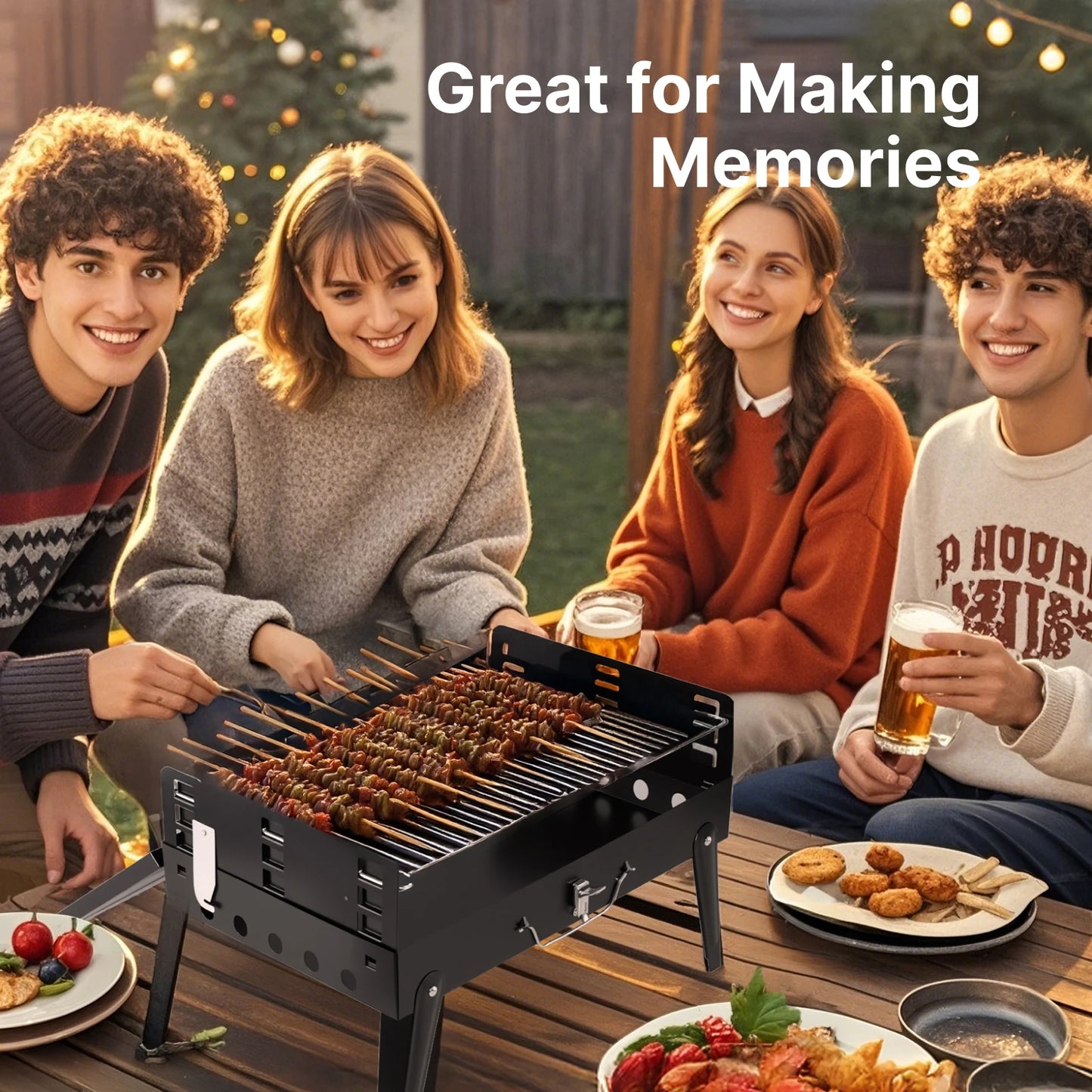 Hign-concerned Portable Charcoal Grill Foldable BBQ Outdoor - Mr. Oliver's Market