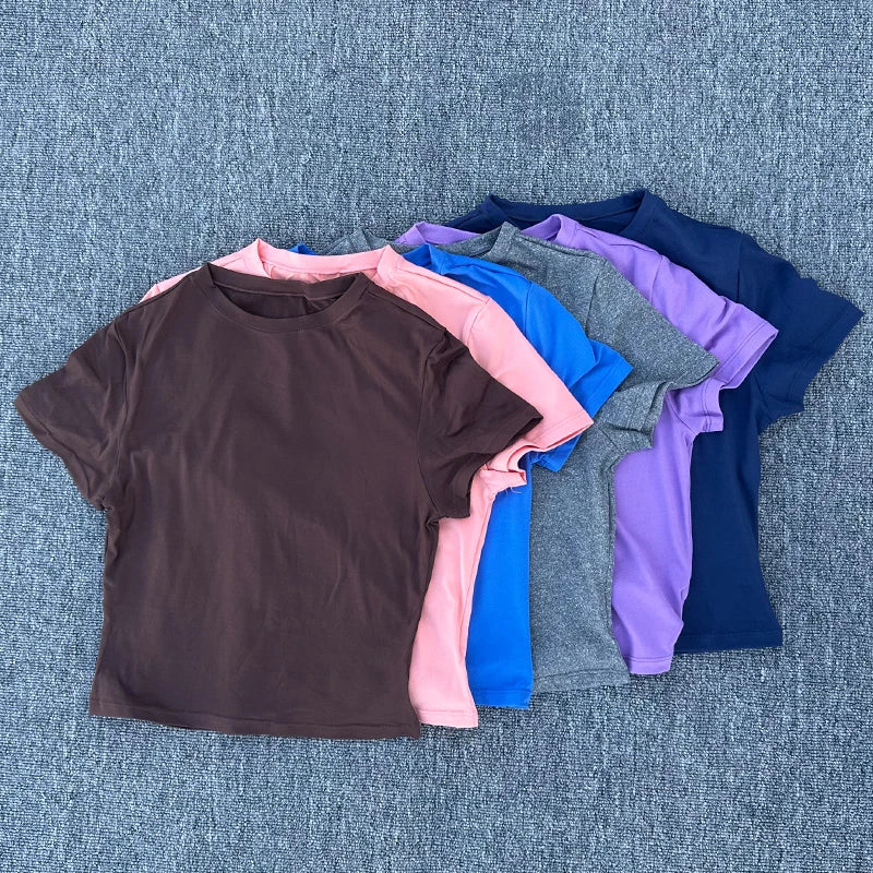 SDFHSFHCN Womens Quick Dry Sports T Shirt Short Sleeve Yoga - Mr. Oliver's Market