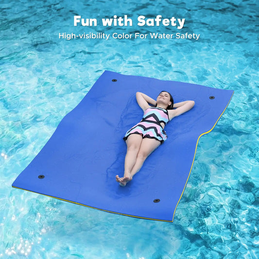 HALLOLURE Floating Water Pad Mat for Pool Beach Lake Fun