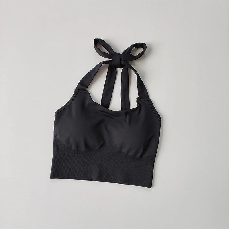 Quick Dry Strapless Sports Bra Women Yoga Crop Top